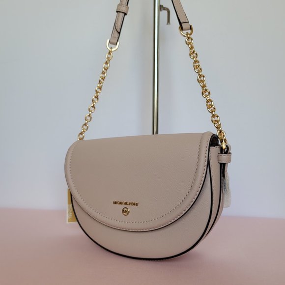 MICHAEL KORS Jet Set Charm Saffiano Leather MD Half Dome Chain Crossbody-🎈$148. - Picture 5 of 16